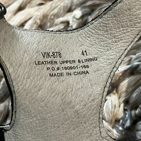 Alegria‎ Vik Black Shimmer Tooled Leather Trellis Sandals Size 10/11 US 41EU - Picture 6 of 10